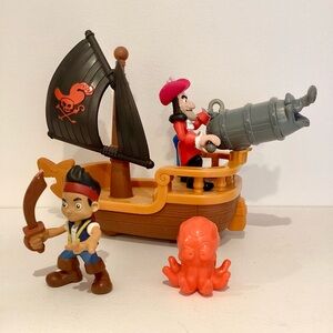 MATTEL Jake & Captain Hook Pirate Ship with Cannon 2011